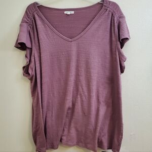 Muave v-neck blouse